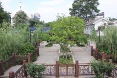 定安桥上的花岗岩铺装和绿化